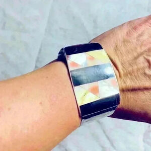 Vintage Stone and silver multi color bracelet